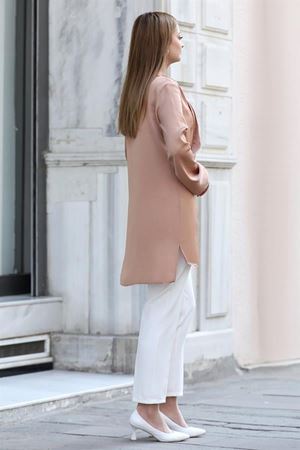 Trend Double Krep Kumaş Tunik - Camel