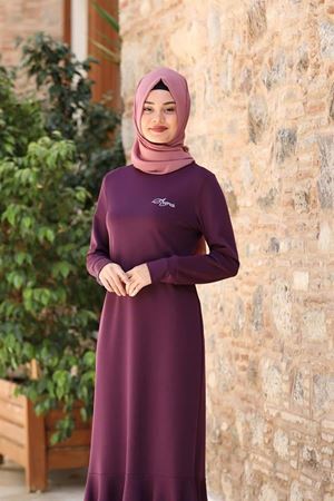 Azra İşlemeli Elbise Gül Kurusu
