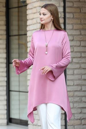 Armin Double Krep Kumaş Tunik - Lila