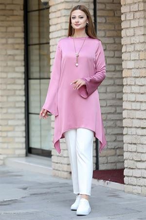 Armin Double Krep Kumaş Tunik - Lila