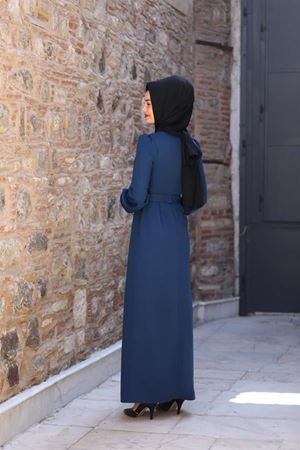 İrem Tesettür Elbise İndigo