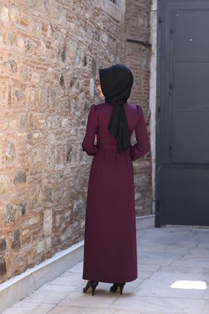 İrem Tesettür Elbise Mor