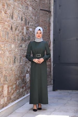 İrem Tesettür Elbise Haki
