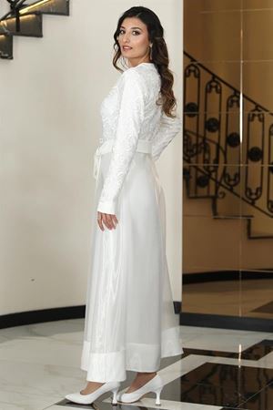 Orkide Abaya Beyaz