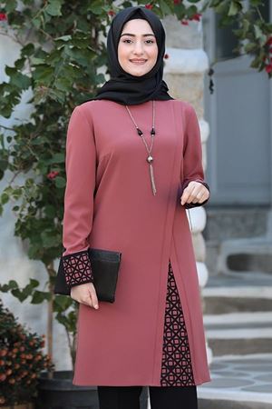 Asya Tesettür Takım Gül Kurusu