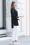Trend Double Krep Kumaş Tunik - Siyah