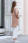 Trend Double Krep Kumaş Tunik - Camel
