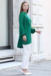 Trend Double Krep Kumaş Tunik - Zümrüt