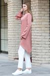 Armin Double Krep Kumaş Tunik - Mercan