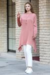 Armin Double Krep Kumaş Tunik - Mercan