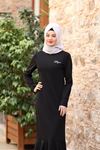 Azra İşlemeli Elbise Siyah