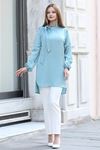 Trend Double Krep Kumaş Tunik - Mint
