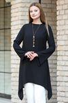 Armin Double Krep Kumaş Tunik - Siyah