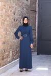 İrem Tesettür Elbise İndigo