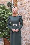 İlay Tesettür Elbise Haki