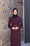İrem Tesettür Elbise Mor