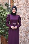 İlay Tesettür Elbise Mor