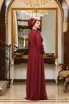 Çiçek Tesettür Tesettür Abiye Bordo