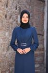İrem Tesettür Elbise İndigo