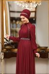 Efsane Tesettür Abiye Bordo